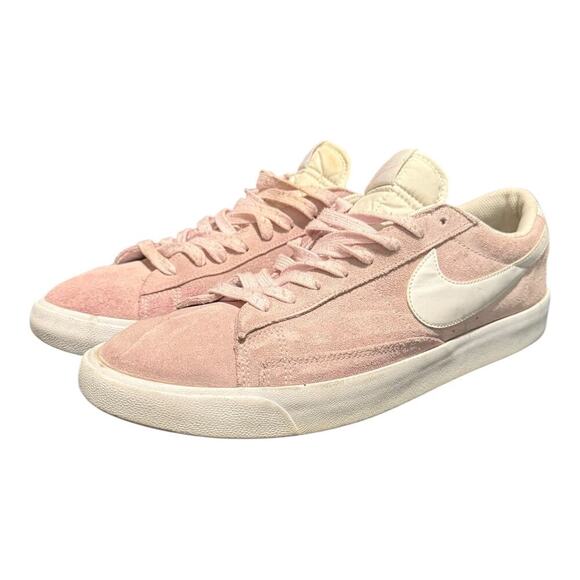 Nike Other - Nike Blazer Low Suede Trainers Men’s Size 10.5 CZ4703-600 Pink White Sneakers